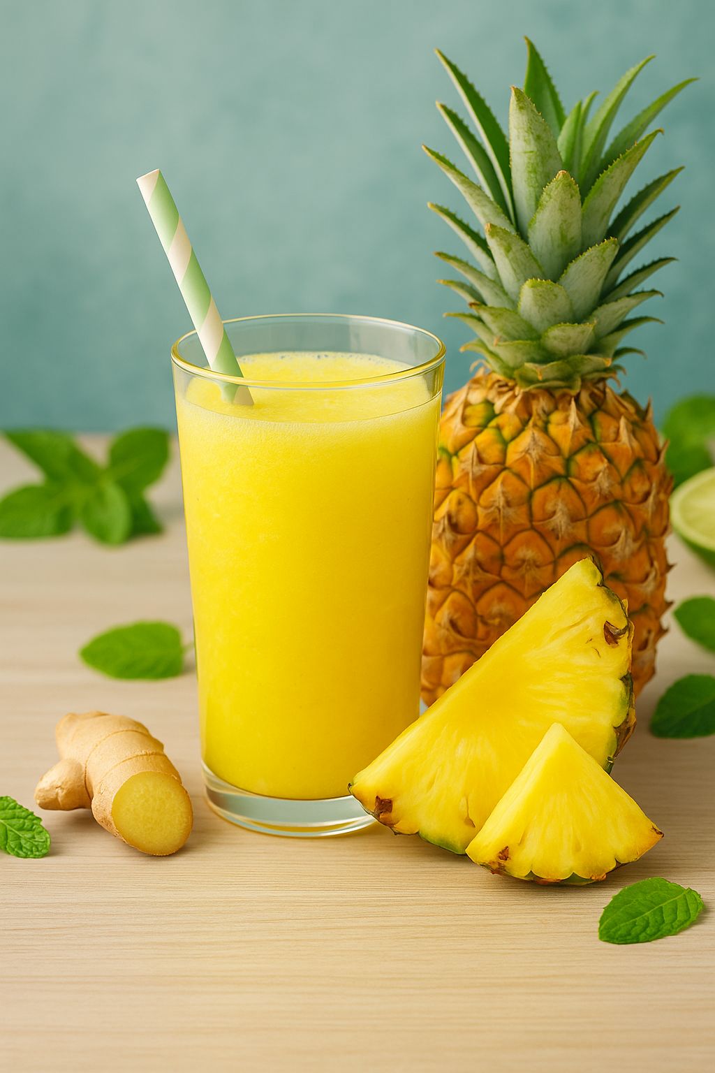 Pine apple and Ginger Juice