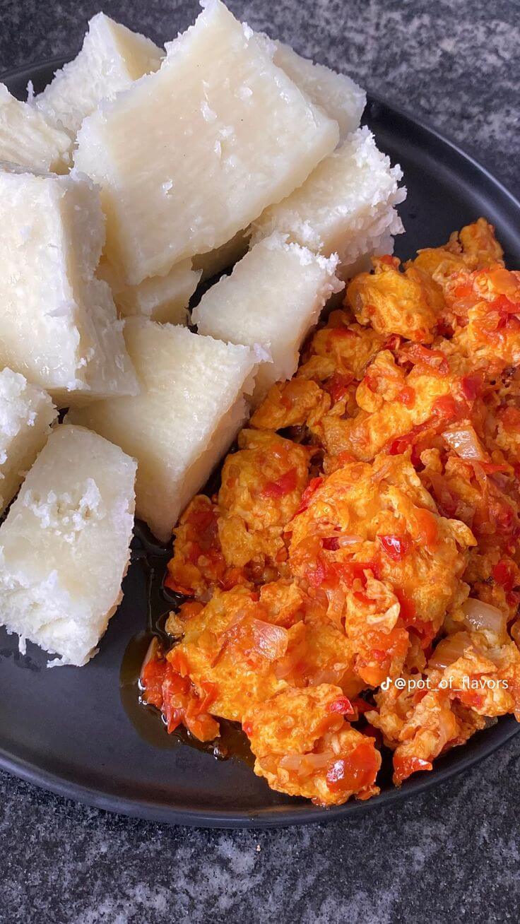 Boiled Yam and Egg